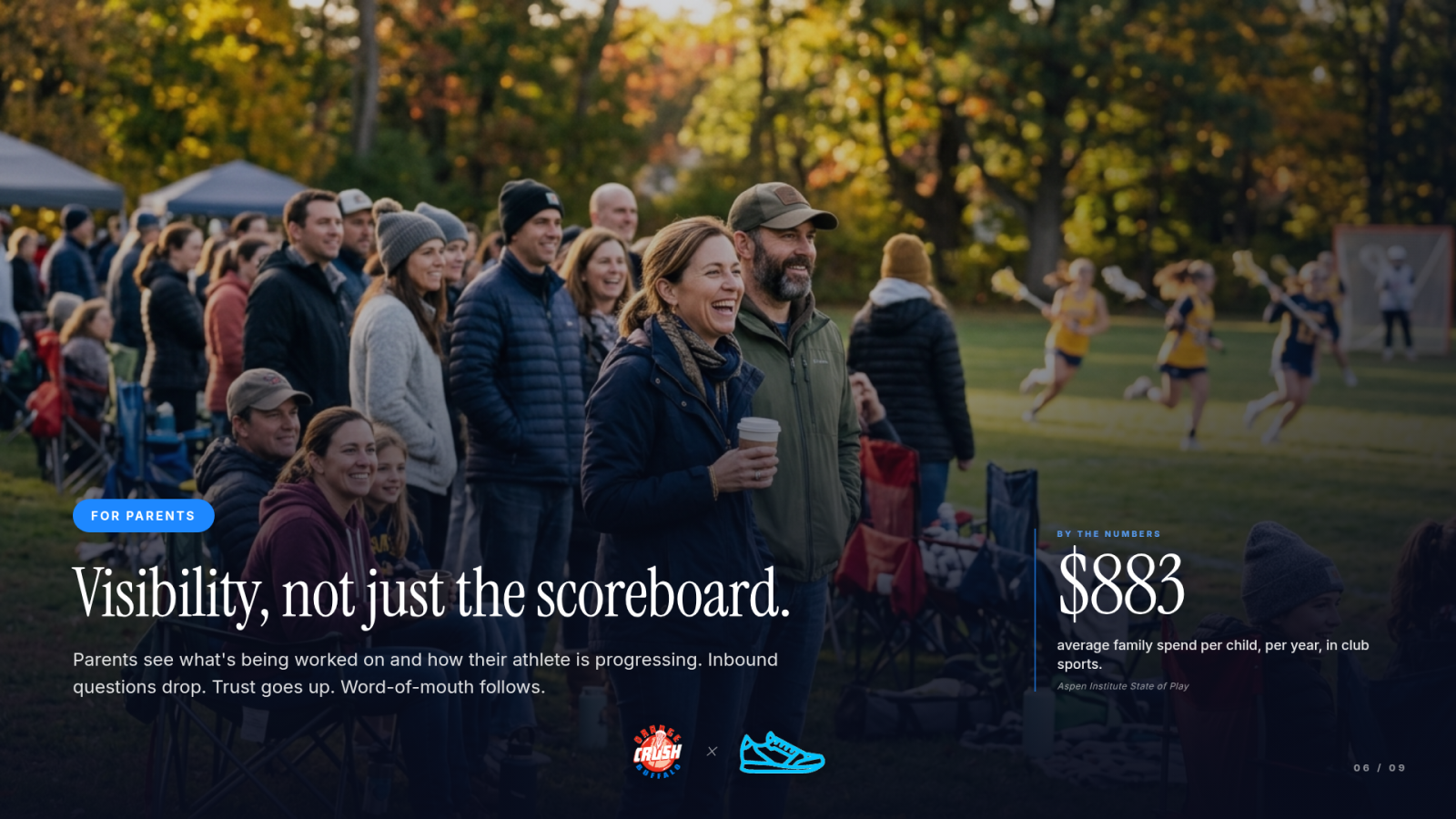 Slide 6 — For Parents: Visibility, not just the scoreboard.